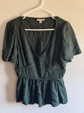 Knox Rose Dark Forest Green Blouse
